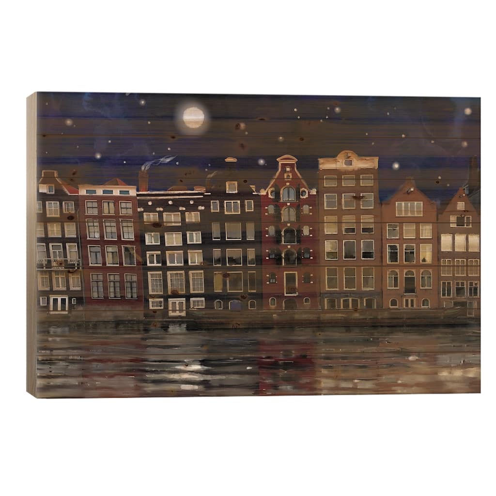 Amsterdam Dreams Print On Wood by Thomas Little - Multi-Color