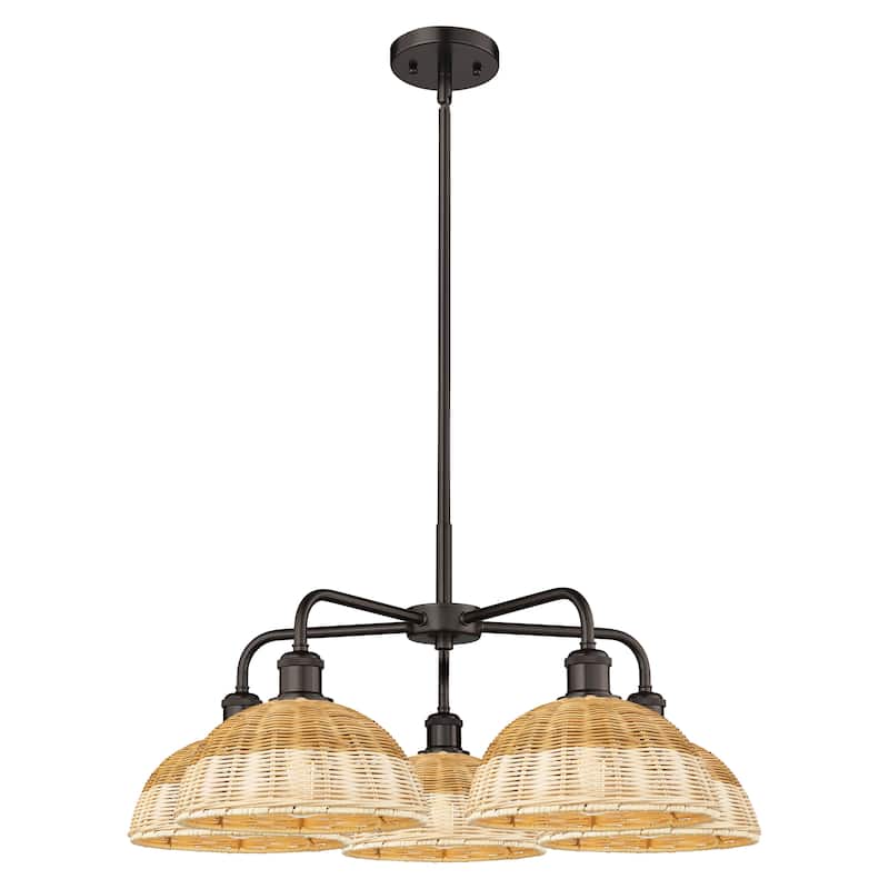 Innovations Lighting Endless Possibilities Ballston - Bristol Natural II - 5 Light 28" Stem Hung Chandelier - Oil Rubbed Bronze
