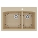preview thumbnail 41 of 81, Karran Drop-In Quartz 33 in. 1-Hole 60/40 Double Bowl Kitchen Sink Kit