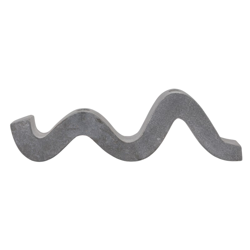 Marble Wave Double Taper Candle Holder - 14.5"L x 4.0"W x 2.0"H