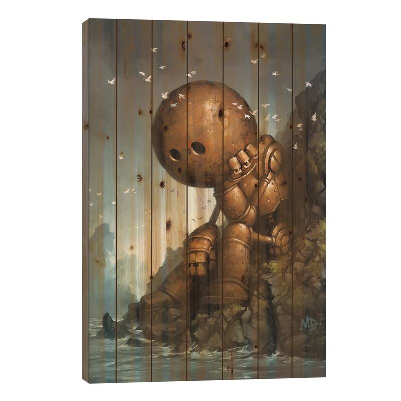 Introversion Print On Wood by Matt Dixon - Multi-Color - 26x18x1.5