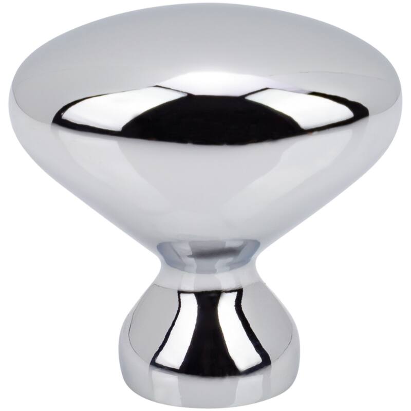 DesignPerfect DPA-B7K Classic Retro 1-1/4" Football Oblong Cabinet - Polished Chrome