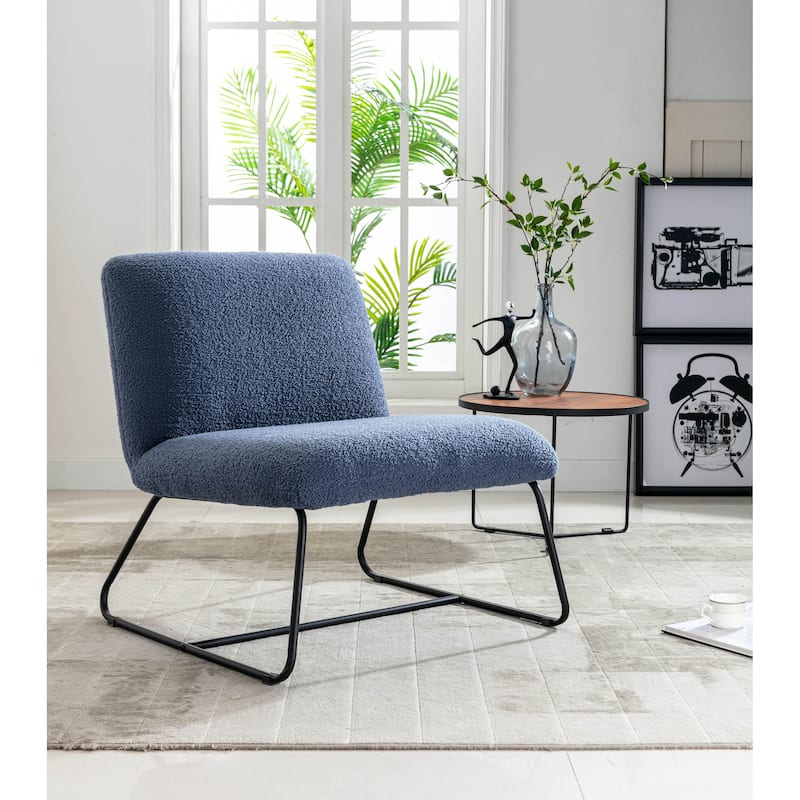 Porthos Home Sela Accent Chair, Fabric Upholstery, Steel Sled Legs