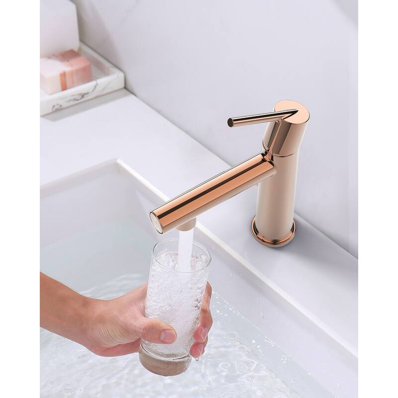 Bathroom Sink Faucet with Single Handle and Dual Water Modes - 7.71" x 4.68" x 9.21"