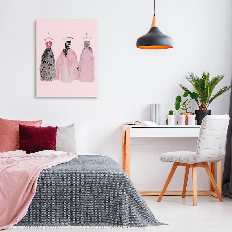Stupell Trendy Glam Gowns Canvas Wall Art Design By Sally Swatland