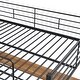 preview thumbnail 36 of 48, Loft Bed with 3 Layers of Shelves & L-Shaped Desk, Metal Loft Bed Frame with Safety Guardrails and Inclined Ladder