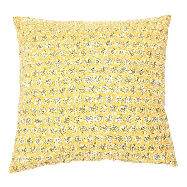 yellow floral throw pillows
