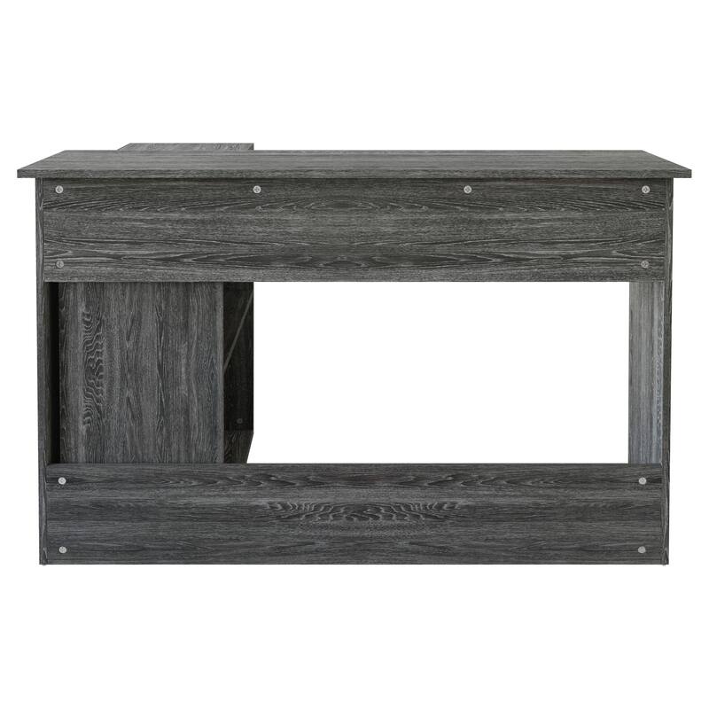 CraftPorch Contemporary L-Shape Writing Desk with Cabinet