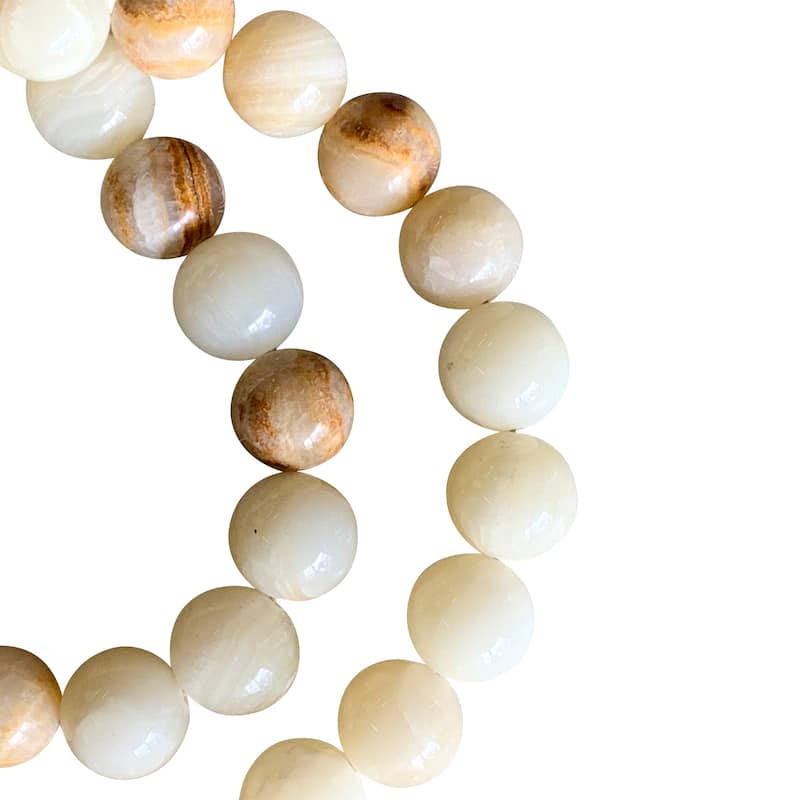 Artissance Large Natural Stone Indonesia Onyx Beads (Approx 29" Long, 1.25" Diameter)
