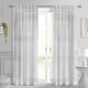preview thumbnail 1 of 8, Lindsey Faux Linen Back Tab Curtain Panel by Habitat
