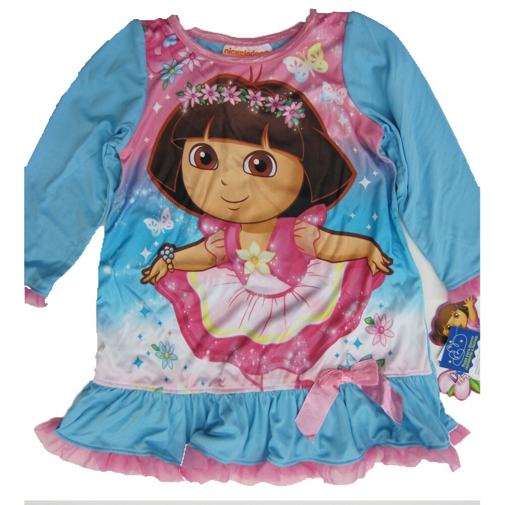 Shop Nickelodeon Little Girls Sky Blue Dora The Explorer Print