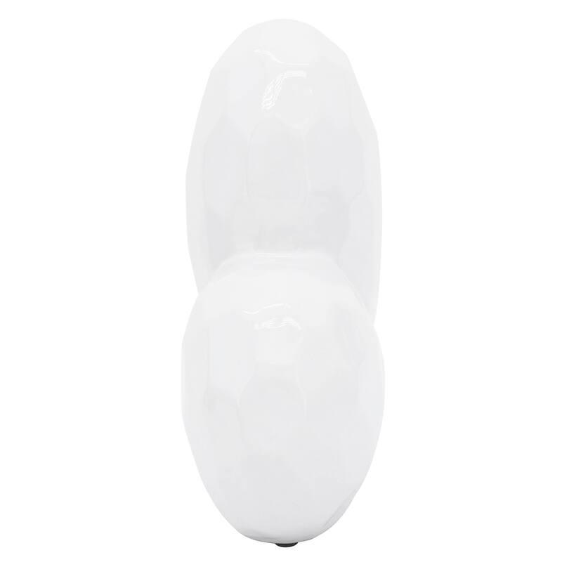 Modern Geometric Heart Sculpture - Ceramic Decorative Object