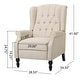 preview thumbnail 14 of 42, Walter Tufted Fabric Wingback Recliner Club Chair by Christopher Knight Home