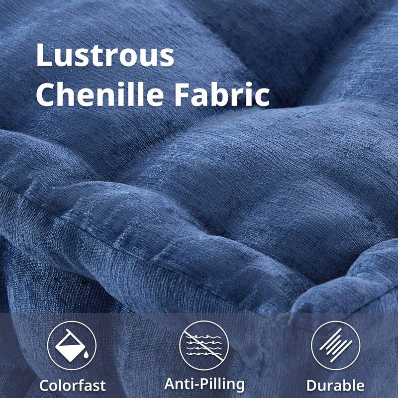 Intelligent Design Azza Poly Chenille Square Floor Pillow Cushion