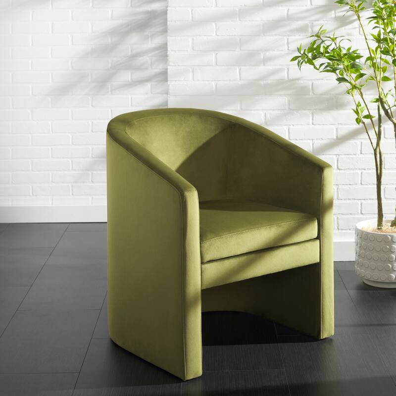 SAFAVIEH Theodosia Barrel Back Accent Chair (Fully Assembled) - W24" x D24" x H30" - 24Wx24Dx30H