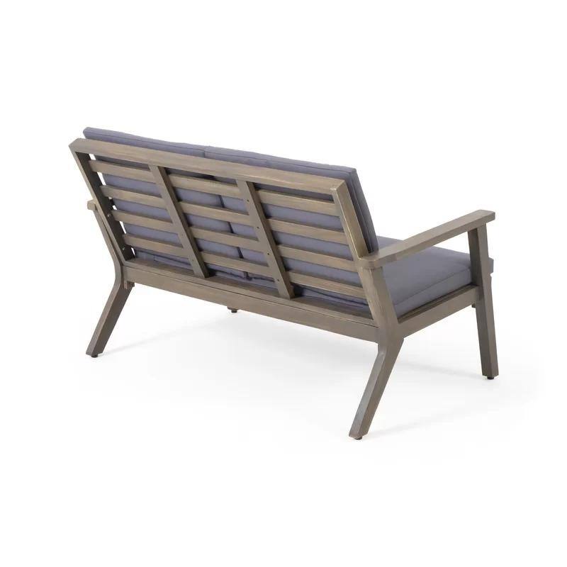 4 Pieces Patio Chat Set, Bistro Set, All-Weather Conversation Set