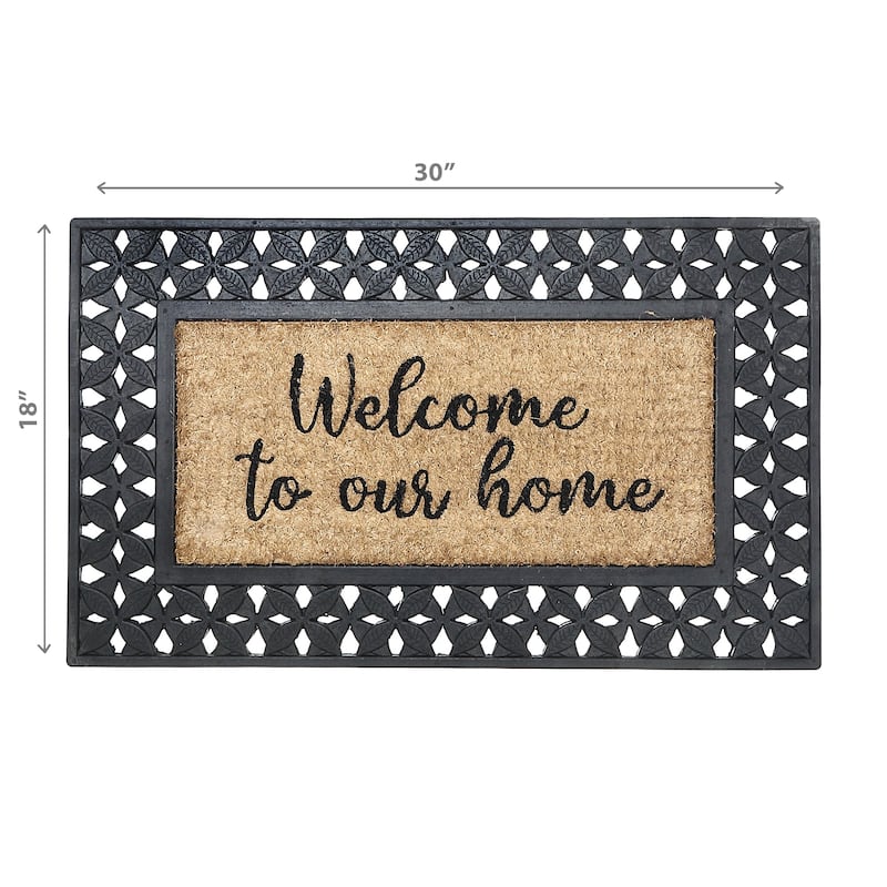 IH Casa Decor Rubber & Coir Mat Welcome To Our Home