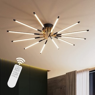 Modern Led ceiling light fixtures flush mount, Black and Gold Light ...