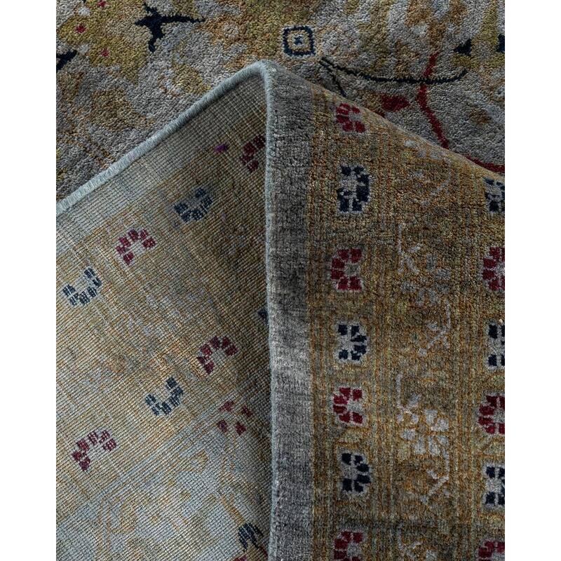 Fine Vibrance One-of-a-Kind Hand-Knotted Area Rug - Gray, 8' 3" x 10' 2" - 8' 3" x 10' 2"