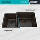 preview thumbnail 7 of 6, 32 Inch Lexicon Platinum Quartz Composite Drop-in Undermount Galaxy Mocha - 19" W x 32" L x 9.75" H