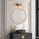 preview thumbnail 10 of 12, Elisie Modern 2-light Bathroom Vanity Light Farmhouse Black Gold Sconce with Water Glass