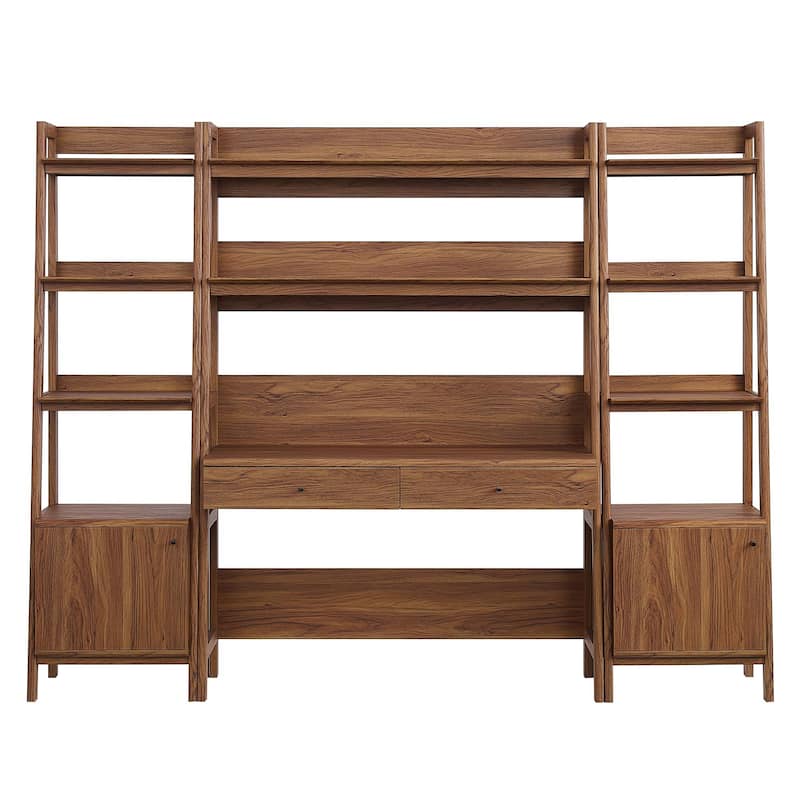 Bixby 3-Piece Wood Office Desk and Bookshelf