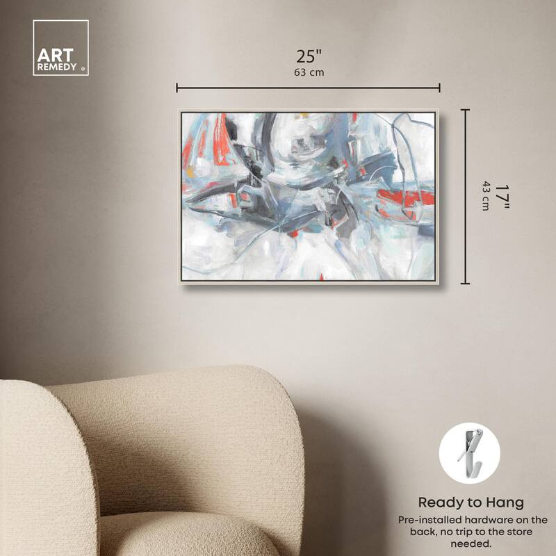 Grey Touches Canvas by Art Remedy