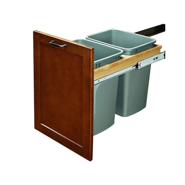 Shop Rev A Shelf 4wctm 15bbscdm2 4wctm Top Mount Double Bin Pull