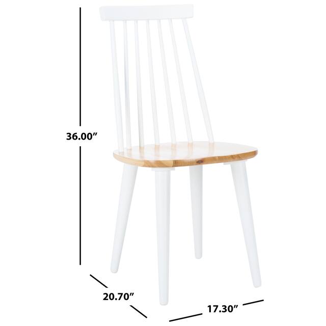 SAFAVIEH Burris Spindle Back Side Chair (Set of 2) - 17.3" W x 20.7" L x 36" H