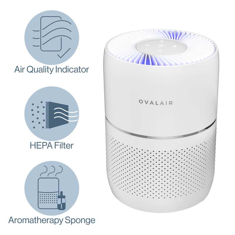 OVAL AIR AIR2000A Personal Air Purifier with 3 Stage Filtration