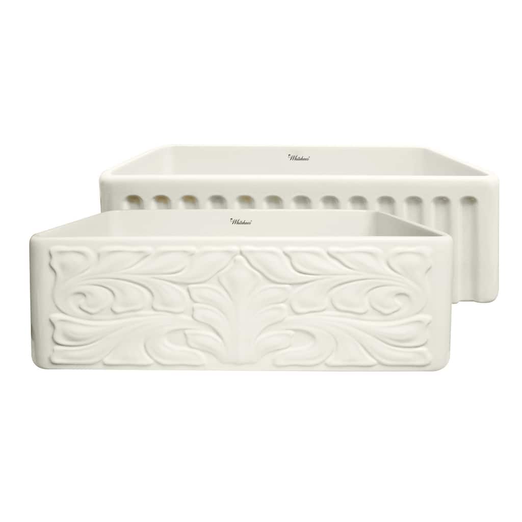 Whitehaus 30" Single Basin Fireclay Farmhouse Kitchen Sink with