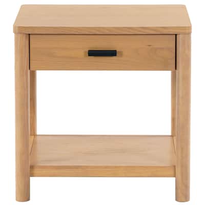 SAFAVIEH Couture Jaylessa Wood 1 Drawer End Table - 24"W x 24"D x 24"H