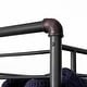 preview thumbnail 4 of 8, Wini Industrial Black Queen over Queen Metal Bunk Bed by Furniture of America
