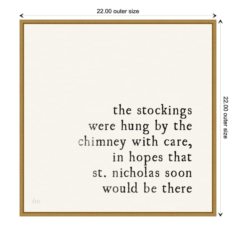 Simple Christmas II Cream by Laura Marshall Framed Canvas Wall Art