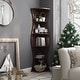 preview thumbnail 37 of 39, Furniture of America Stonebridge Modern Wood Hill Curvy 5-Shelf Corner Bookcase