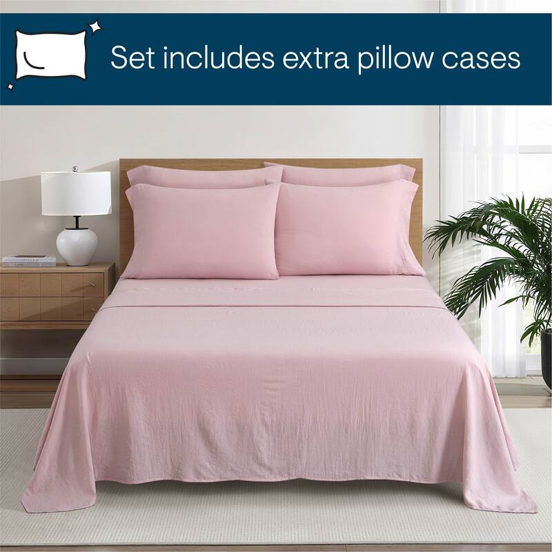 Aeropostale Premium All Season Microfiber Pink Sheet Set