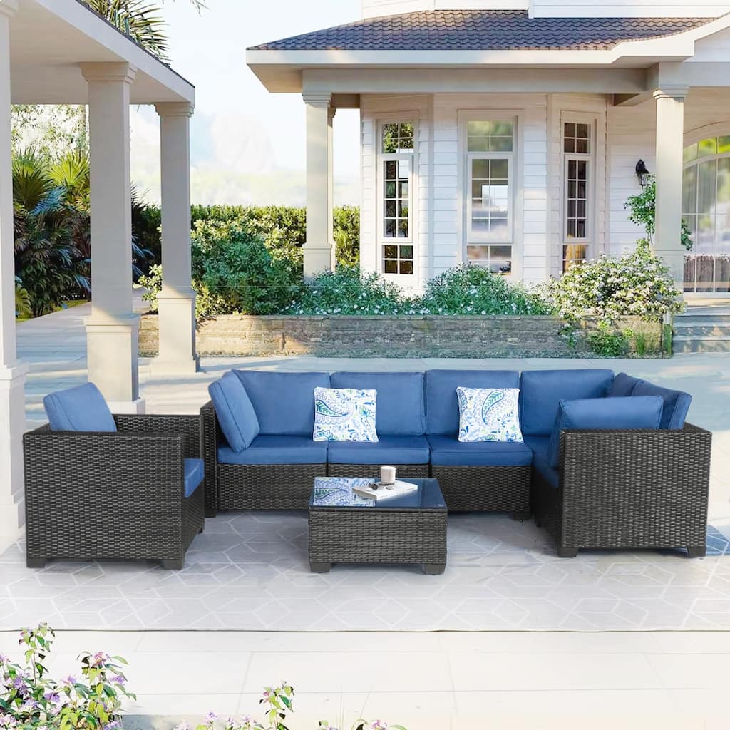 7 Pieces Outdoor Set Furniture Patio Furniture Sets