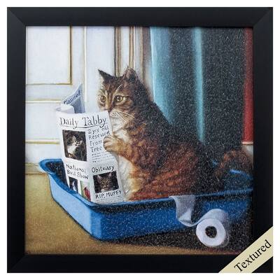 Propac Images Kitty Throne Textured Wall Art - Multi-Color