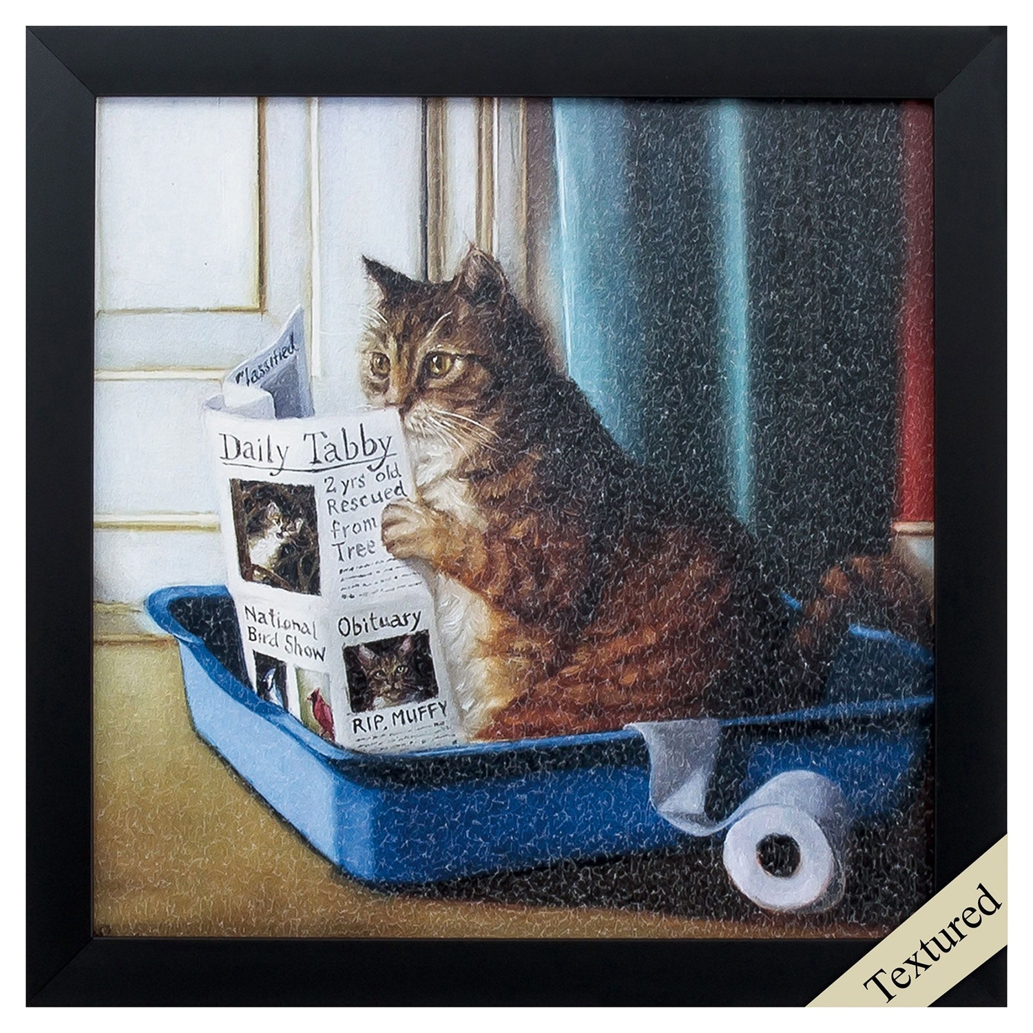 Propac Images Kitty Throne Textured Wall Art - Multi-Color