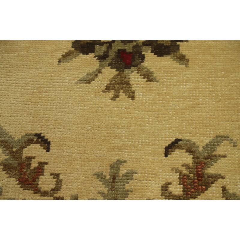 Victorian Style Floral Indian Area Rug 7x10 - 9' 7'' X 6' 7''