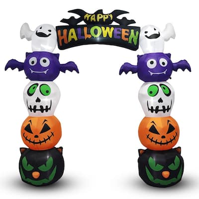8.2 FT Cute Halloween Inflatables Pumpkin Archway Outdoor Decoration