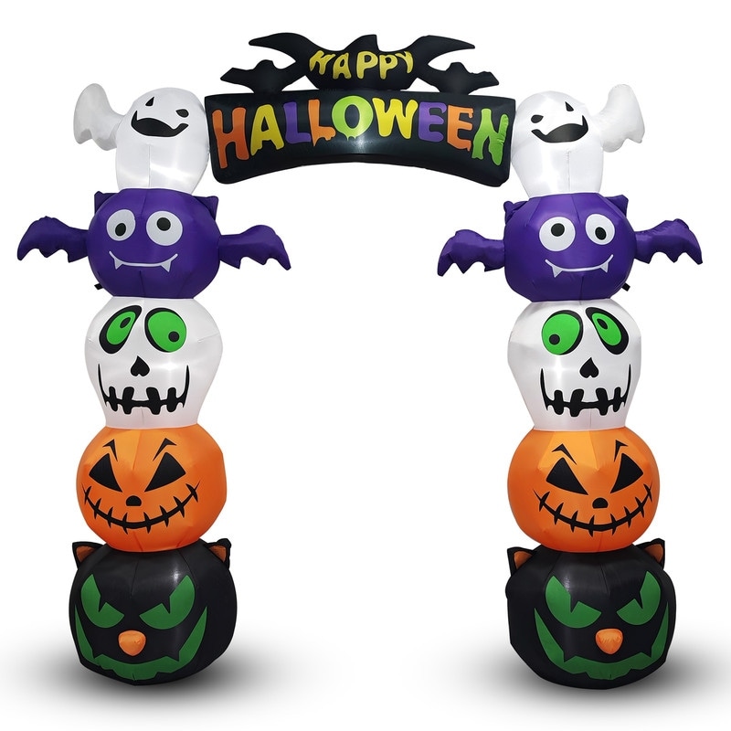 8.2 FT Cute Halloween Inflatables Pumpkin Archway Outdoor Decoration
