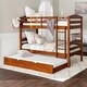 preview thumbnail 26 of 79, Walker Edison Solid Wood Twin Size Bunk Bed with Trundle