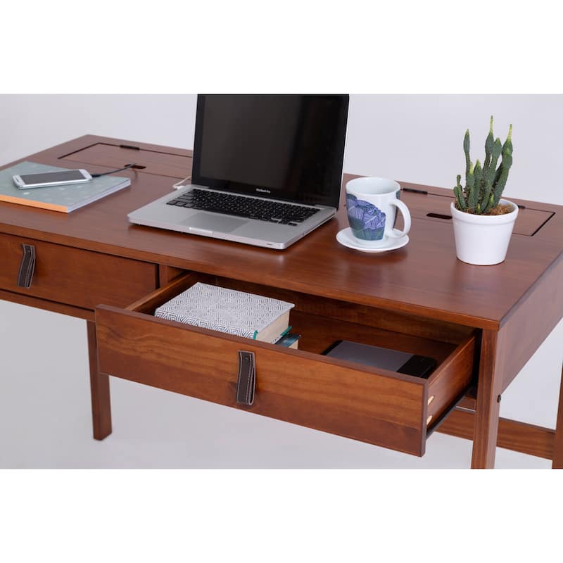 Copper Grove Rivne Modern Sturdy Home Office Wood Desk with Drawers and Compartments