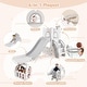 preview thumbnail 2 of 6, 6-in-1 Indoor Toddler Slide Playset w/Basketball Hoop Telescope & More
