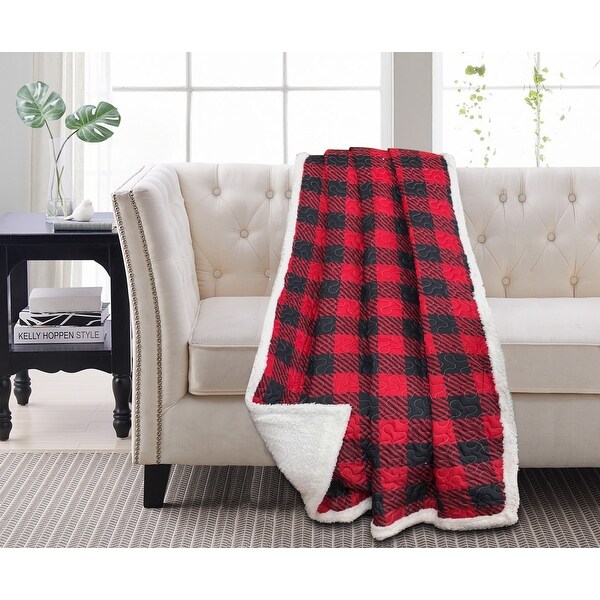 Red sherpa sale throw