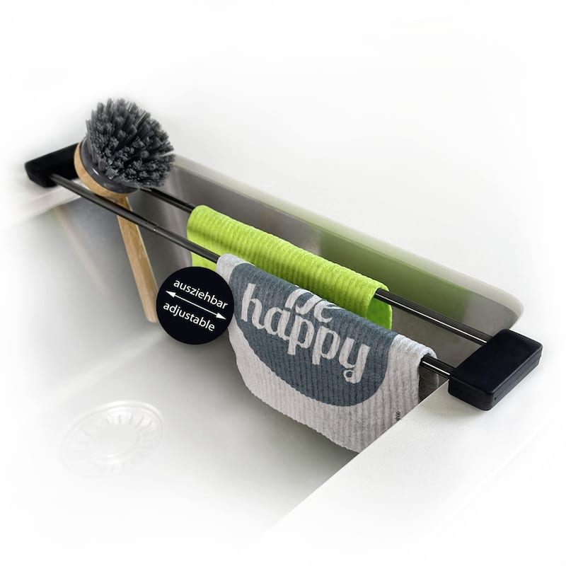 Sanni Shoo drip line Kitchen Drainer - 12.8 inches - 12.8 inches - Black