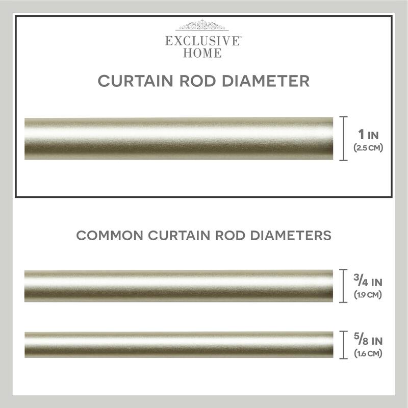 ATI Home Hyde Adjustable Wrap Around Curtain Rod Set