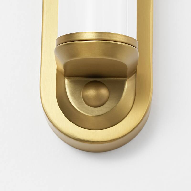 24" Modern Black/Gold LED Wall Sconce - 11W 3000K Warm Light, Linear Fixture for Bedroom & Hallway