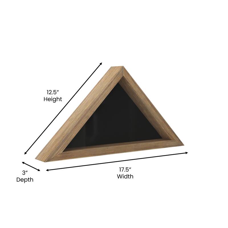 Solid Wood Display Case for 9.5 x 5 Veterans Flag